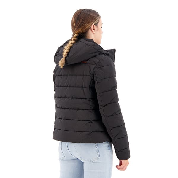 Superdry Vadderad Jacka Microfibre Svart 2XS Kvinna
