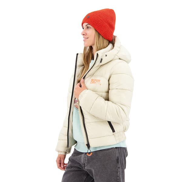 Superdry Pufferjacka Sports Beige XL Kvinna