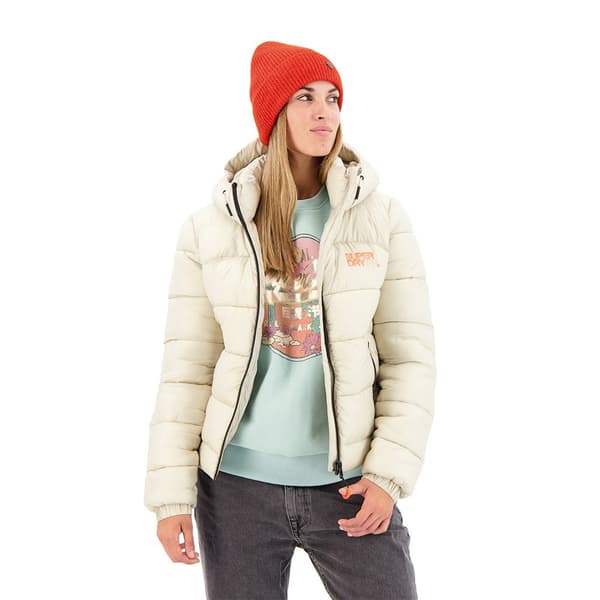 Superdry Pufferjacka Sports Beige XL Kvinna