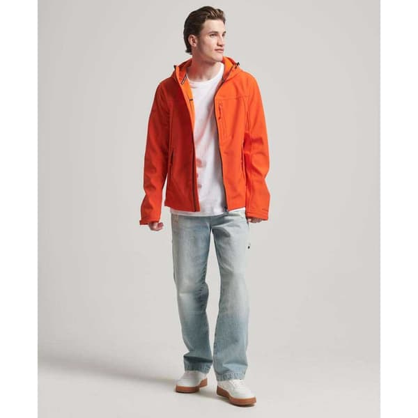 Superdry Regnjacka Med Full Dragkedja Soft Shell Orange M Man