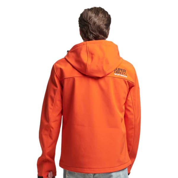 Superdry Regnjacka Med Full Dragkedja Soft Shell Orange M Man