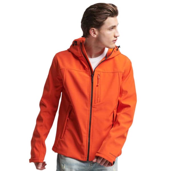 Superdry Regnjacka Med Full Dragkedja Soft Shell Orange M Man
