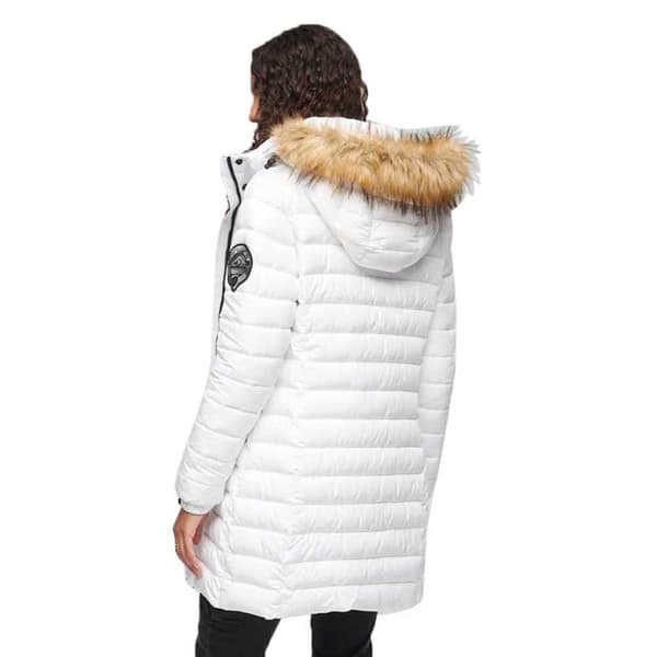 Superdry Pufferjacka Fuji Mid Length Vit 2XS Kvinna