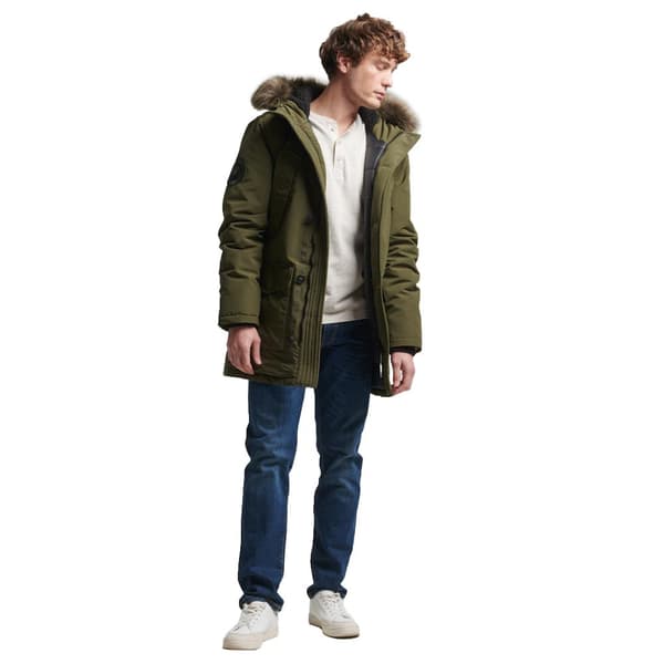Superdry Parkas Everest Faux Fur Grönt S Man