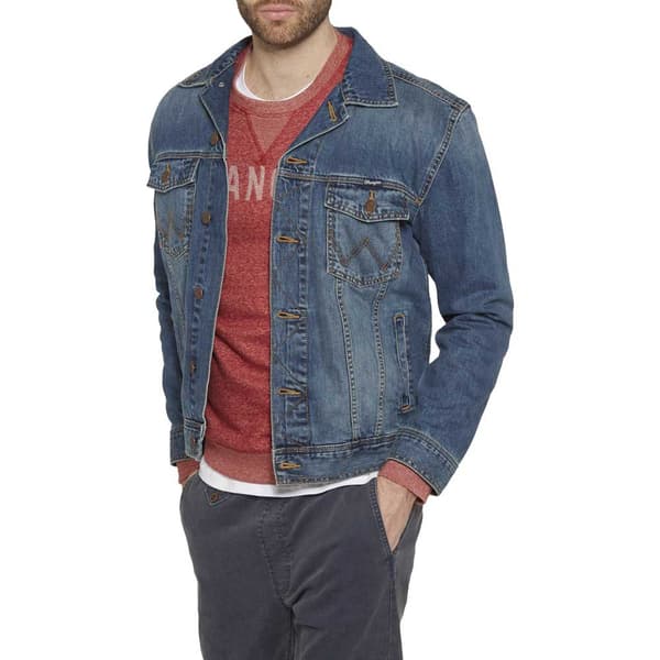 Wrangler Trucker Jakke Western Blå M Mand