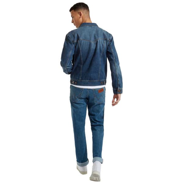 Wrangler Trucker Jakke Western Blå M Mand