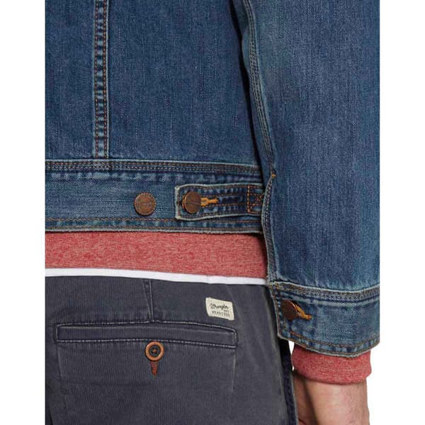 Wrangler Trucker Jakke Western Blå M Mand