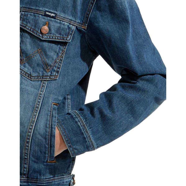 Wrangler Trucker Jakke Western Blå M Mand