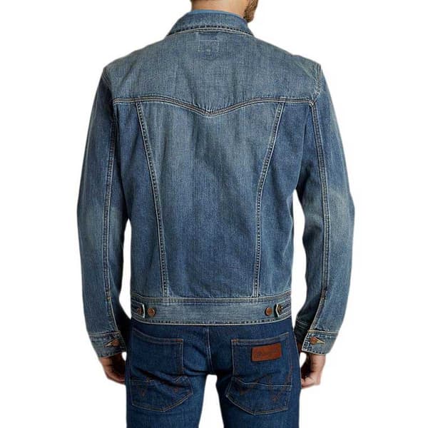 Wrangler Trucker Jakke Western Blå M Mand