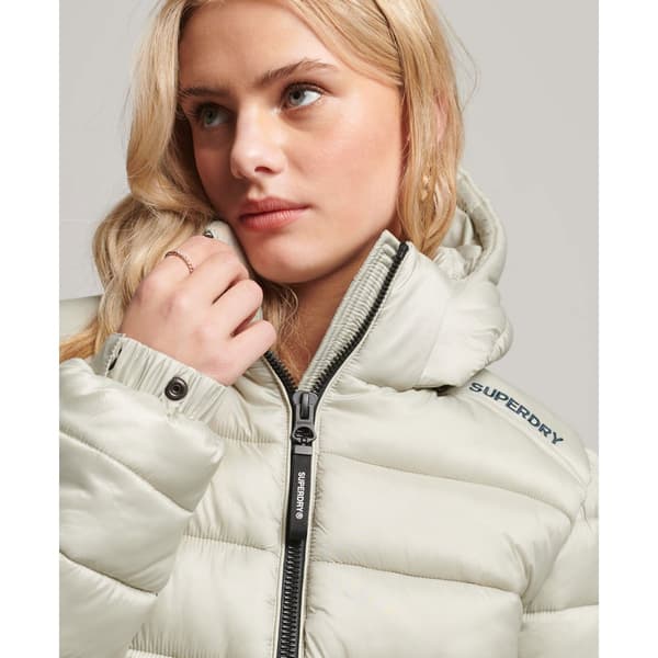 Superdry Jakke Code Lwt Crop Sport Padded Grøn XL Kvinde