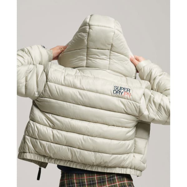 Superdry Jakke Code Lwt Crop Sport Padded Grøn XL Kvinde