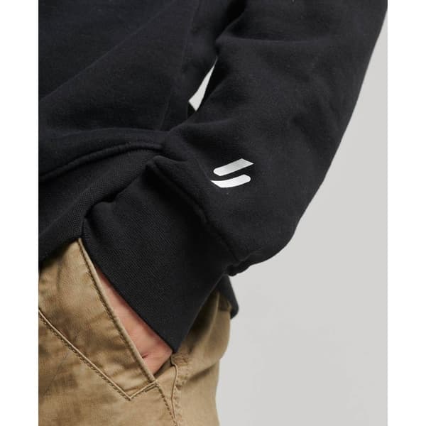Superdry Puoliksi Vetoketjullinen Villapaita Sportswear Logo Loose Musta M Mies