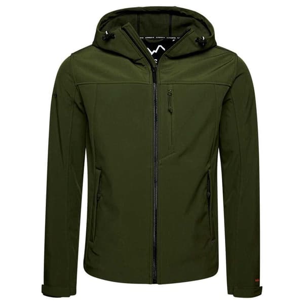 Superdry Regnjacka Med Full Dragkedja Soft Shell Grönt S Man