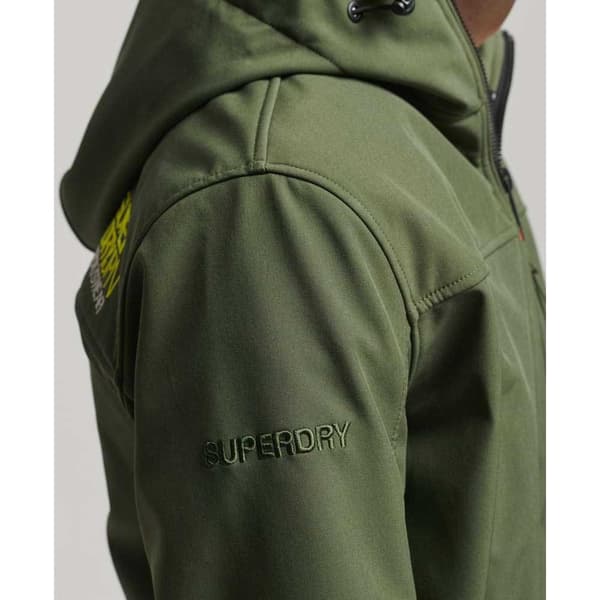 Superdry Regnjacka Med Full Dragkedja Soft Shell Grönt S Man