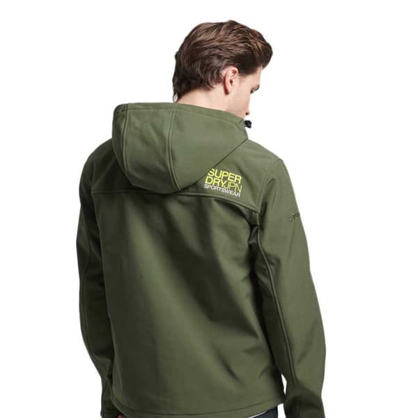 Superdry Regnjacka Med Full Dragkedja Soft Shell Grönt S Man
