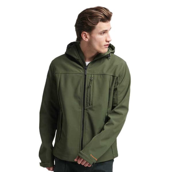 Superdry Regnjacka Med Full Dragkedja Soft Shell Grönt S Man