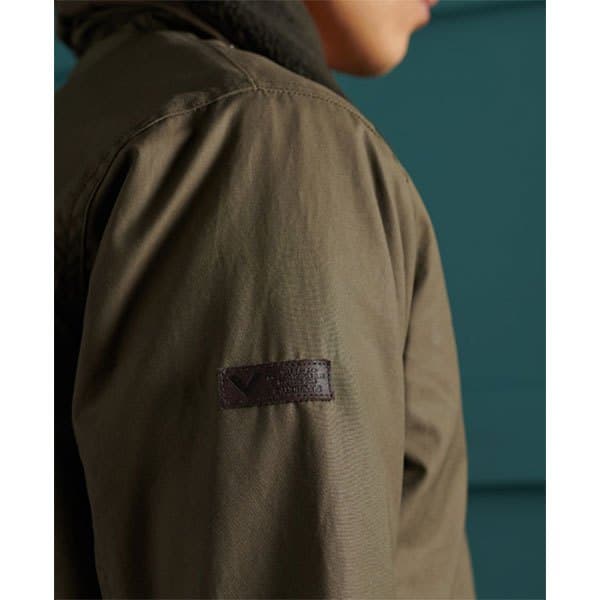 Superdry Jacka Waxed Field Deck Grönt L Man
