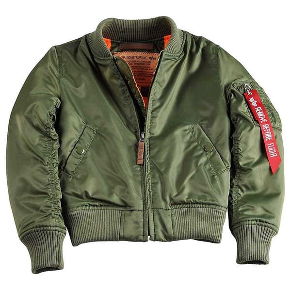 Alpha Industries Ma-1 Vf 59 Jacka Grönt 14 Years Pojke