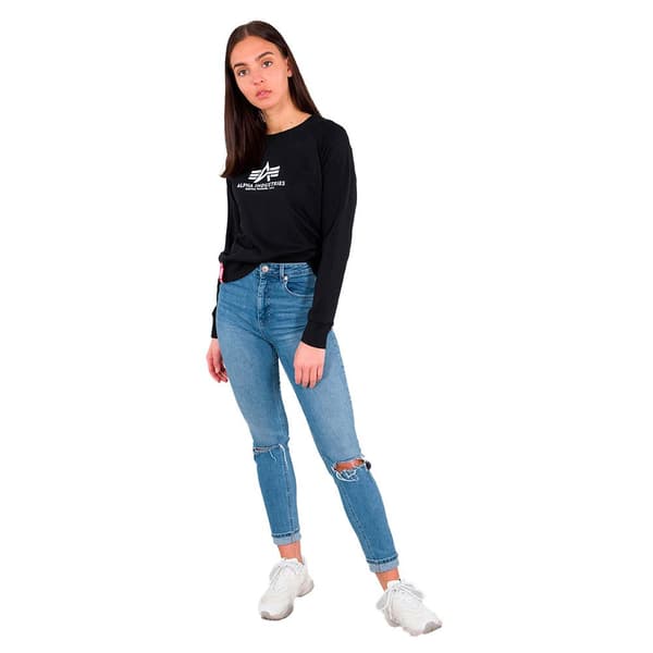 Alpha Industries New Basic Tröja Svart S Kvinna