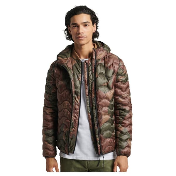 Superdry Jacka Vintage Hooded Mid Layer Grönt M Man
