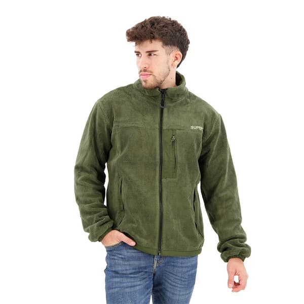 Superdry Tröja Med Full Dragkedja Code Fleece Trekker Grönt L Man