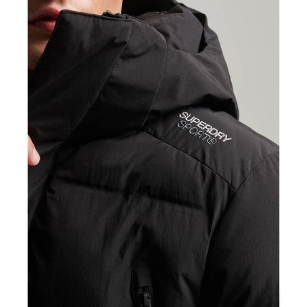 Superdry Vadderad Jacka Longline Svart 2XL Man