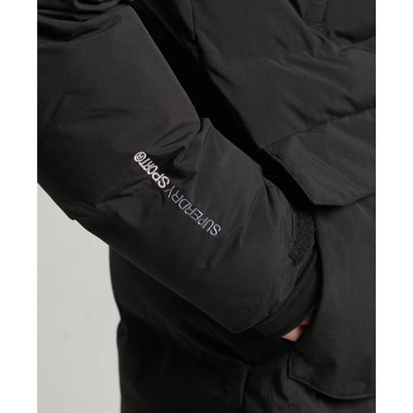 Superdry Vadderad Jacka Longline Svart 2XL Man