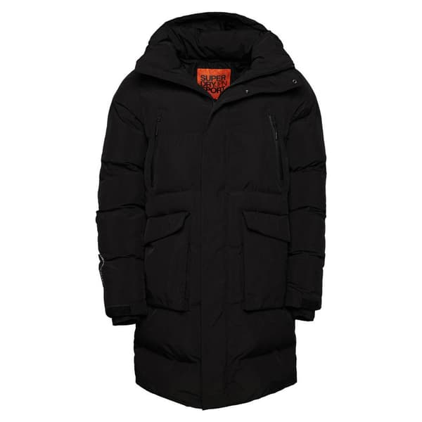 Superdry Vadderad Jacka Longline Svart 2XL Man