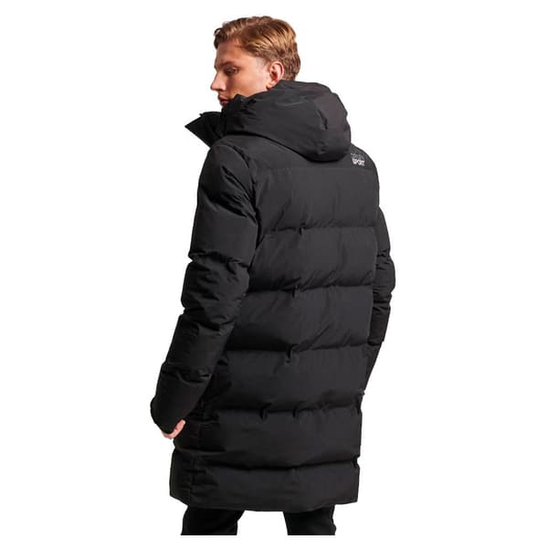 Superdry Vadderad Jacka Longline Svart 2XL Man