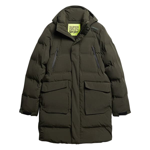 Superdry Vadderad Jacka Longline Grönt 2XL Man