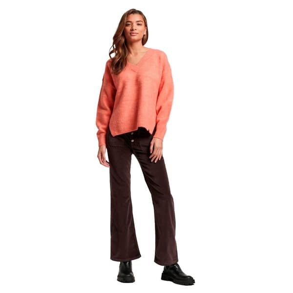 Superdry V-hals Sweater Oversized Orange S Kvinde
