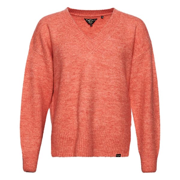 Superdry V-hals Sweater Oversized Orange S Kvinde