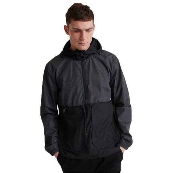 Superdry Jacka Packaway Overhead Svart,Grå XL Man