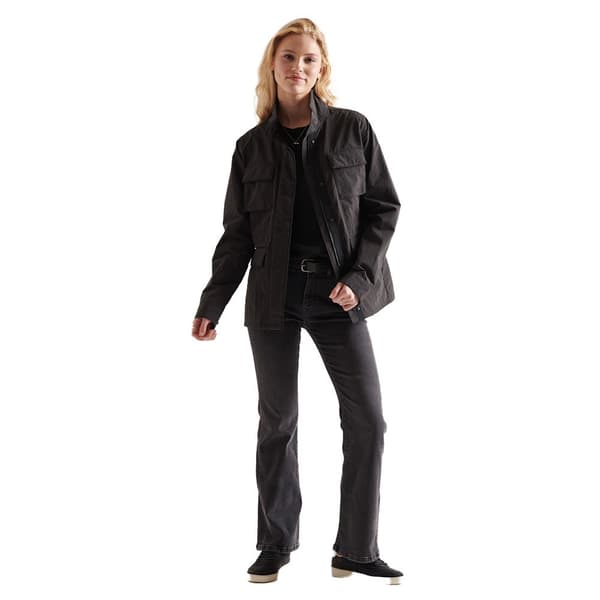 Superdry Jacka Ripstop 4 Pocket Svart M Kvinna