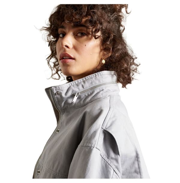 Superdry Jacka Bora Cropped Blå S Kvinna