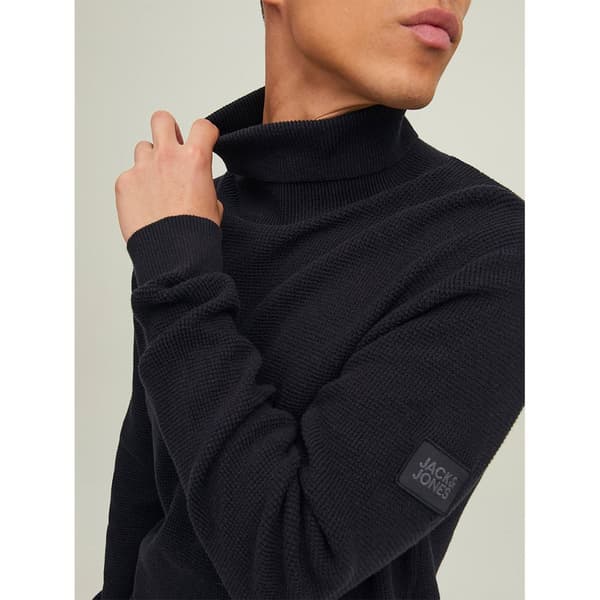 Jack & Jones Tröja Med Rullehals Classic Waffle Svart XL Man