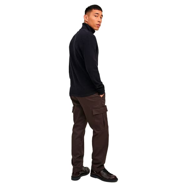 Jack & Jones Tröja Med Rullehals Classic Waffle Svart M Man