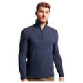 Miniatyrbillede 1 af 4: Superdry Sweater Med Halv Lynlås Vintage Jacob Henley Blå S Mand