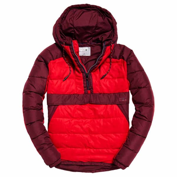 Superdry Downhill Vadderad Jacka Overhead Röd XL Man