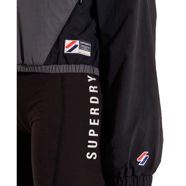Superdry Jacka Overhead Cropped Cagoule Svart,Grå S Kvinna