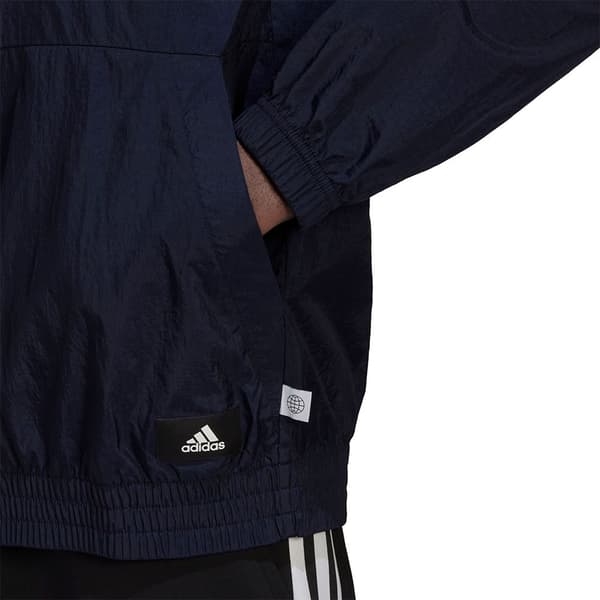 Adidas Jakke Future Icons 3 Bar Windbreaker Blå M Mand