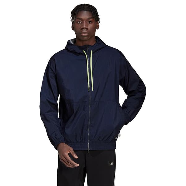 Adidas Jakke Future Icons 3 Bar Windbreaker Blå M Mand