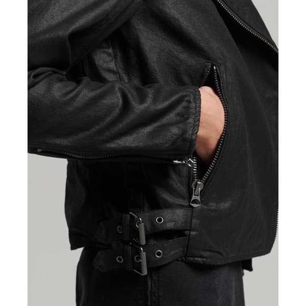 Superdry Jacka Vintage Coated Biker Svart XS Kvinna