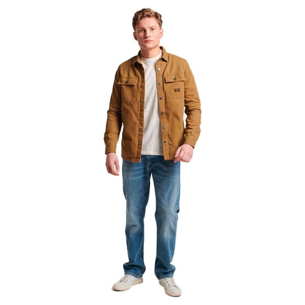 Superdry Överskjorta Canvas Workwear Brun S Man