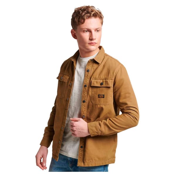Superdry Överskjorta Canvas Workwear Brun S Man