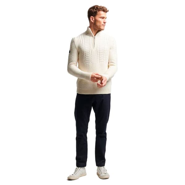 Superdry Tröja Med Halv Dragkedja Vintage Jacob Henley Beige 2XL Man