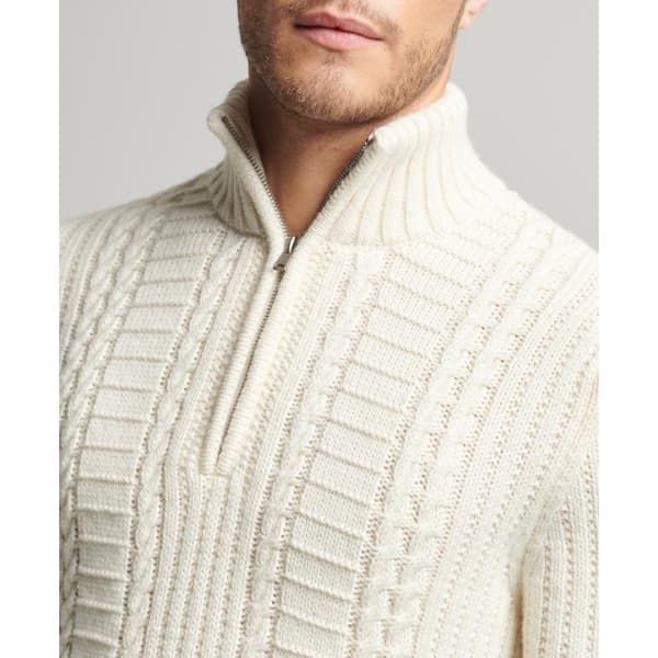 Superdry Tröja Med Halv Dragkedja Vintage Jacob Henley Beige 2XL Man