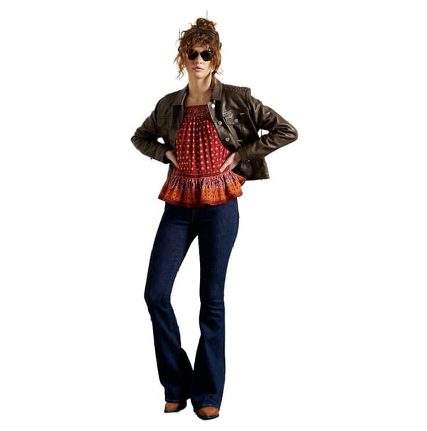 Superdry Trucker Jacka Leather Stateside Brun L Kvinna