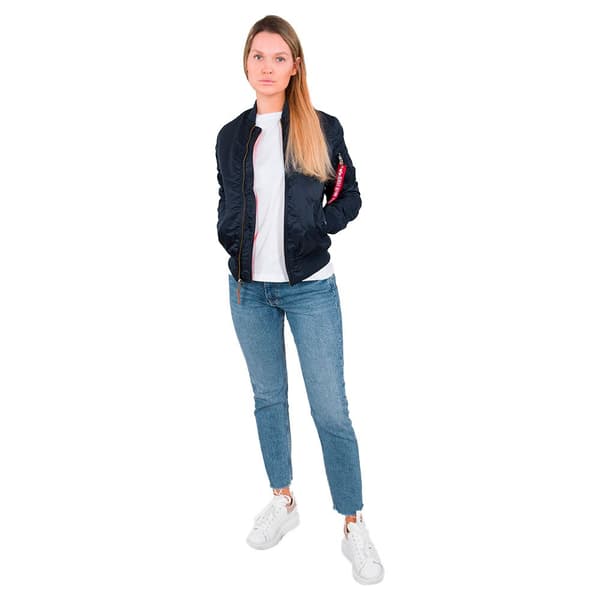 Alpha Industries Ma-1 Vf 59 Jakke Blå S Kvinde