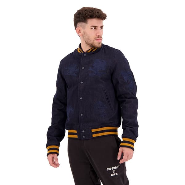 Superdry Jacka Vintage Indigo Varsity Bomber Blå XL Man